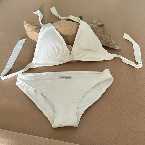 White Michael Kors bathing suit Two piece - Picture 1 of 7
